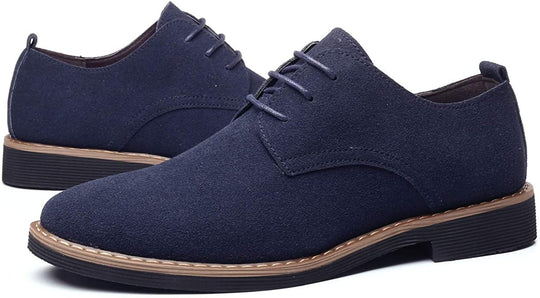 Men's Suede Dress Shoes Casual Lace Up Oxfords