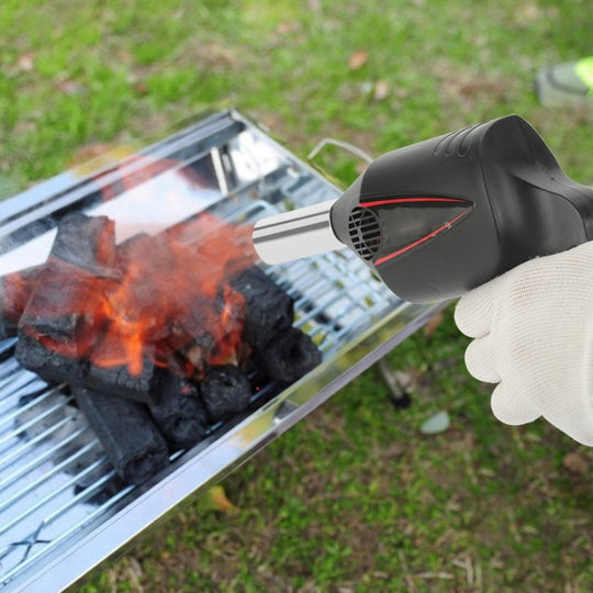BBQ Air Blower, Manual Operated Start a Fire Quicker and Easier Grill Barbecue Tool for Outdoor Barbecue and Picnic Charcoal Grill