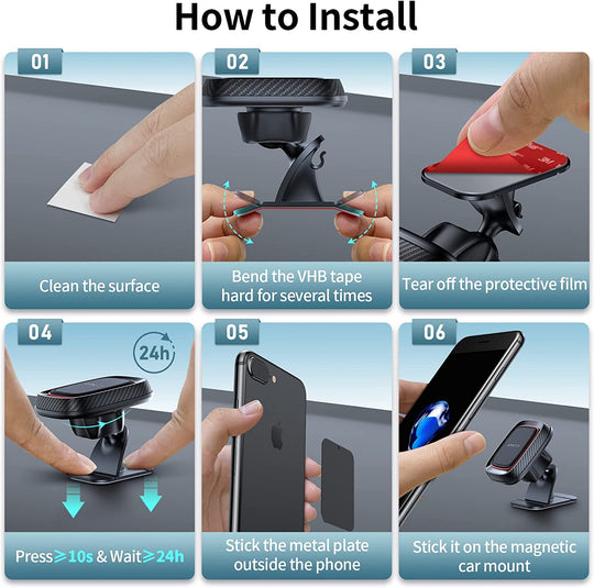 [2 Pack] Magnetic Phone Holder for Car