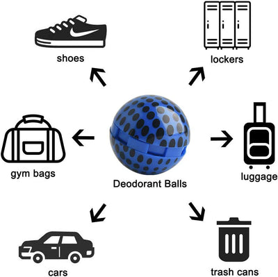 Sneaker Deodorizer Balls,  3 Pairs