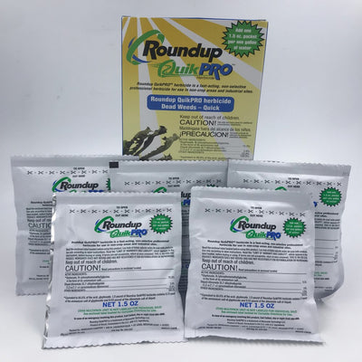Weed Killer Roundup Quickpro | 1.5Oz Packets 5 Pack Box Makes 5 Gallons of Solution | Non Selective Weed Control