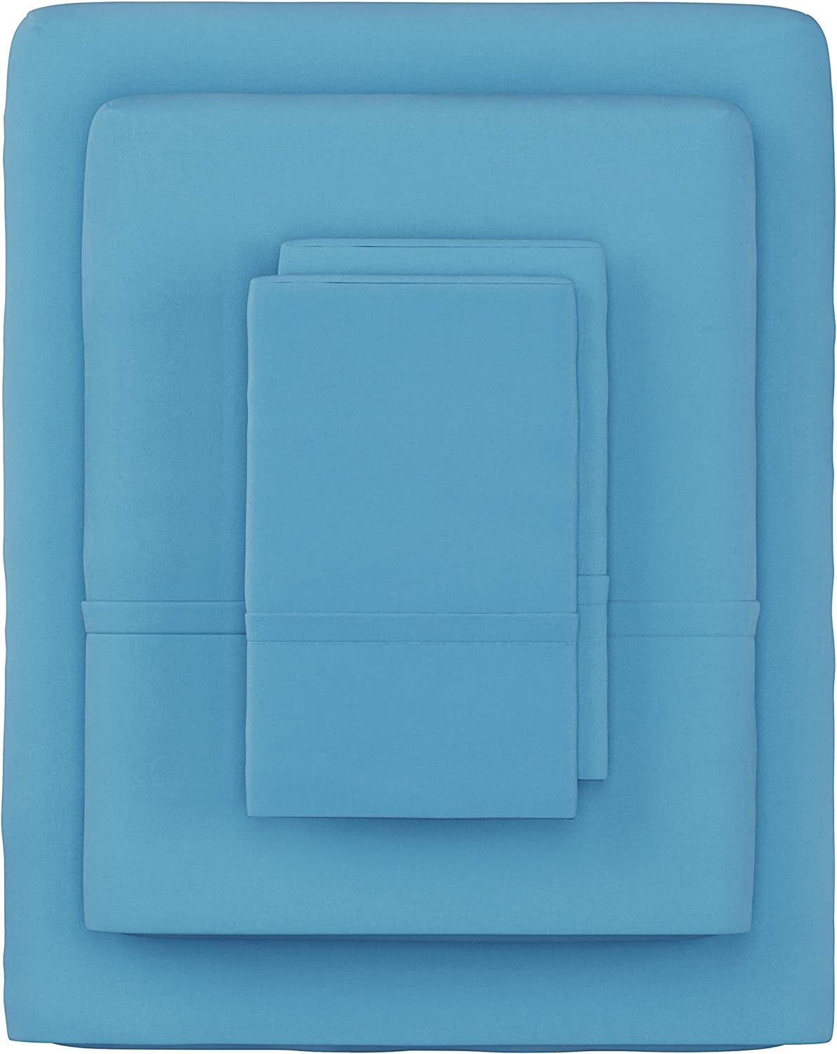 Lavish Home Brushed Microfiber Sheet Set, Twin, Blue