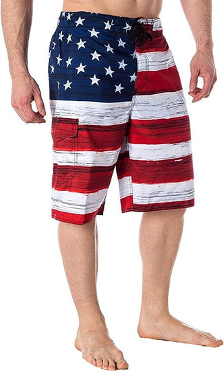  Men's American Flag Inspired Board Shorts