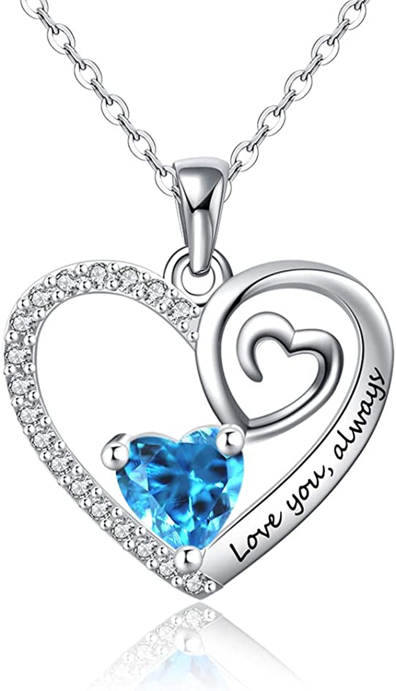 Heart Mom Necklace for Women Sterling Silver