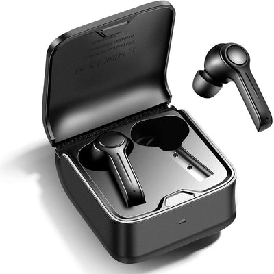 Bluetooth True Wireless Earbuds with Noise Cancelling Mic, Built-in Microphone, IPX7 Waterproof