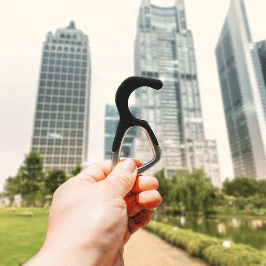 hoo(key)™  - The Only Patented Antimicrobial Silicone No-Touch Keychain Tool