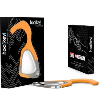 6 Pack of hoo(key)™ - The Only Patented Antimicrobial Silicone No-Touch Keychain Tool - Value Pack Deal