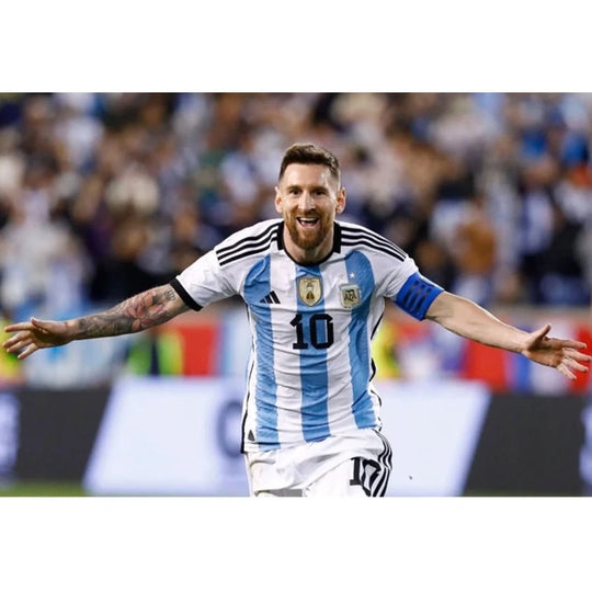 Messi #10 Premium Soccer 2022 Argentina World Cup Champions Home Jersey by Adidas