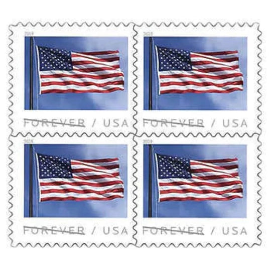 USPS Flag (2018) Forever Stamps - Book of 20 Postage Stamps