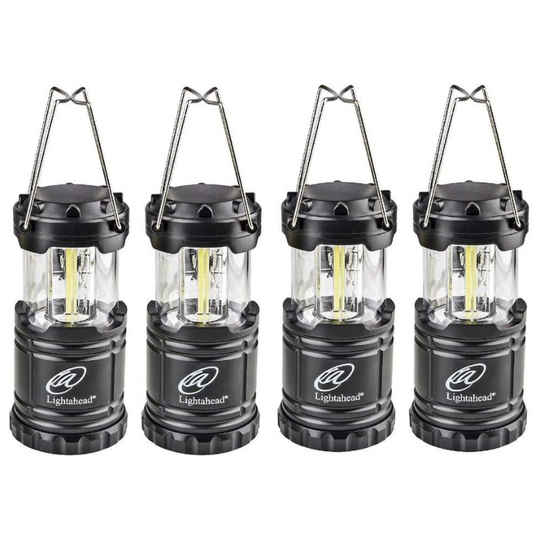 Set of 4 Portable Collapsible Outdoor LED Camping Lanterns