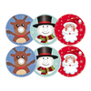 Christmas Themed Regular Mason Jar Lids with Hole for Straws Holiday and Christmas Drinks Santa Reindeer Snowman Mugs