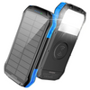 16000mAh Waterproof Solar LED Flashlight With Qi Wireless Charger And 2 USB Ports