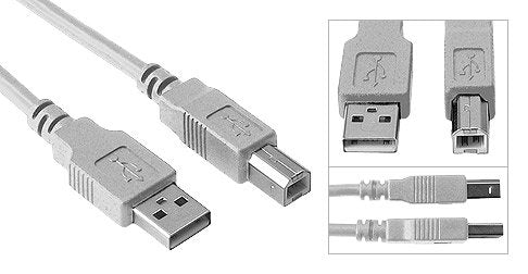 BYTECC 6ft USB 2.0 Shielded High Speed Type A Male to Type B Male Printer Cable