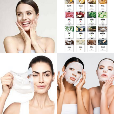 Green Grade Cupra Facial Sheet Masks(16 combo) Variety Pack Featuring 16 Different Hydrating Full Face Masks