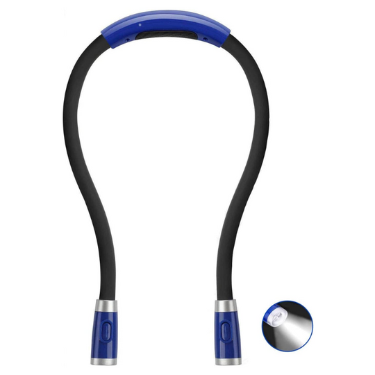 Rechargeable LED Book Light, Neck Hug, Hands-Free,  Super Flexible, 3 Adjustable Brightness Levels
