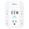 3 Sided - 5 Outlet Wall Surge Protector Extender, 1800 Joules Multi Plug