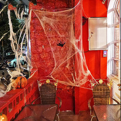 Spider Web Halloween Prop Decorations and Balloons