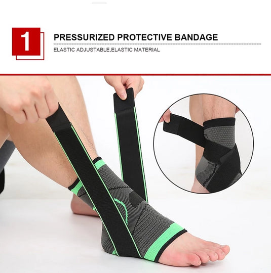 Elastic Adjustable Nylon Ankle Support Strap Brace