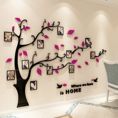 3D Acrylic Family Tree Photo Frame Wall Stickers