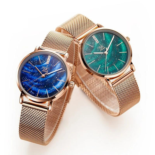 Women's Starry Stainless Steel Strap Quartz Watch