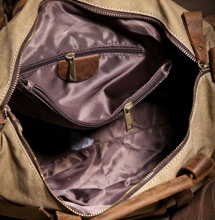 Men's Vintage Military Canvas Leather Shoulder Bag