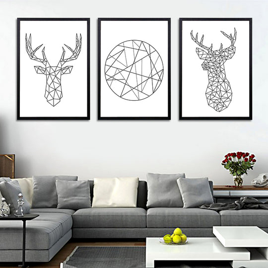 Geometric Abstract Wall Picture Canvas Painting