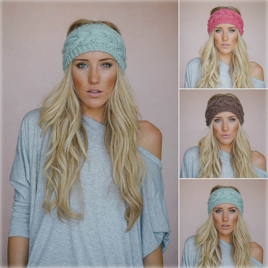Solid Wide Knitting Woolen Headband