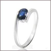 silver sapphire rings for women solid 925 silver sapphire ring  0.5 ct natural sapphire gemstone