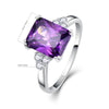 Women's Purple Amethyst Sterling Silver Ring