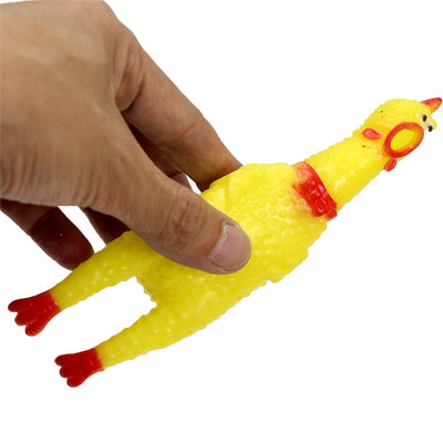 Screaming Chicken Squeeze Sound Dog Toy