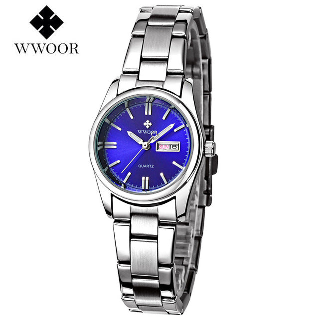 New Luxury Brand Women's Quartz Watch Date Day Clock Stainless Steel Watch Ladies Fashion Casual Watch Women Wrist Watches