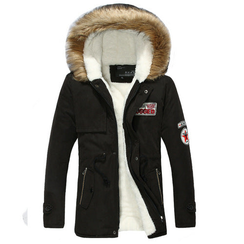 Men's Winter Jacket Fur Hood Coat