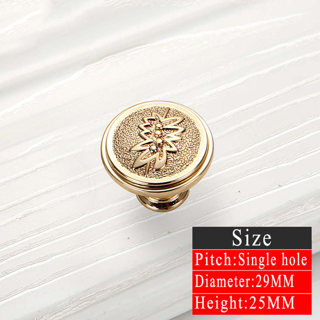 5pcs Gold Door Handles Noble Drawer Pulls Kitchen Cabinet Knobs and Handles Fittings for Furniture Handles Hardware Accessories