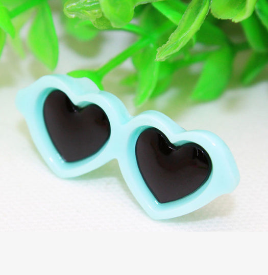 Cute Pet Dog hair grooming supplies love heart Doggy Puppy hair clips hairpin teddy sun glasses hair accessory Cat Hair Ornament