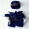 Gomaomi Pet Costume Policeman Style Dog Jeans Clothes Cat Funny Apperal