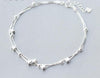 Sterling Silver Multi-Row LUCKY Beads & Star Anklets