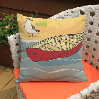 Cushion Cover Ocean Beach Series Lighthouse Boat Pillow Case for Sofa Car Home Decorative Throw Pillow Cover