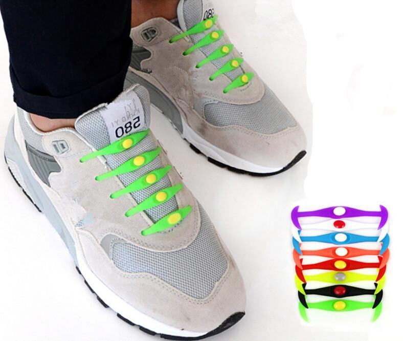 12 Pack: Colorful Elastic No-Tie Silicone Shoelaces