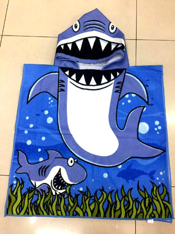 New Carton Hooded Baby Towels Kids Microfiber Bathrobe Bath Towel Infant Blanket Neonatal Children Kinderen Handdoeken