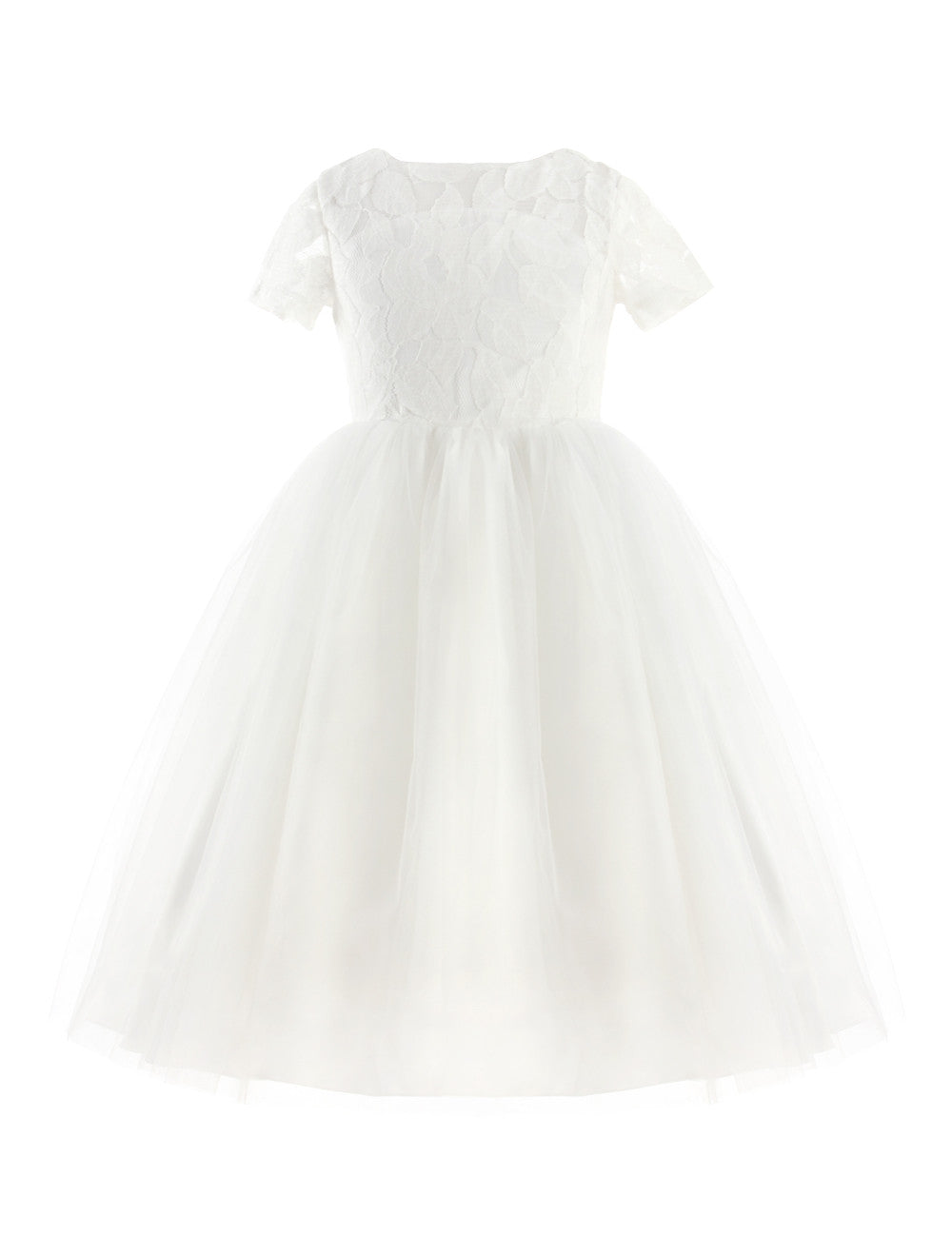 iiniim Brand New Flower Girl Dresses White Ivory Real Party Pageant Communion Dress Little Girls Kids Children Dress for Wedding