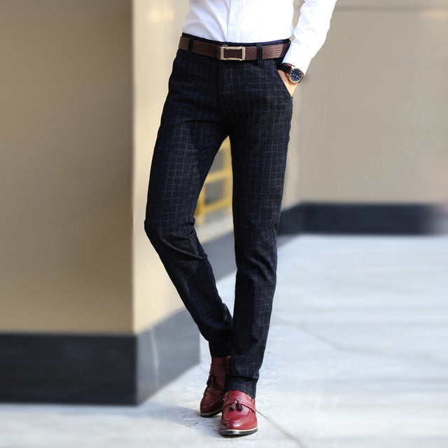 Men's Slim Fit Casual Business Suit Pants
