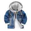 New Baby Boys Denim Jacket Classic Zipper Hooded
