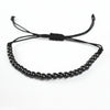 Mens 4mm Round Beads Macrame Bracelets