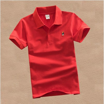 new fashion boys t shirts for kids summer children clothes solid color cotton short sleeve boys girls polo shirt DQ299