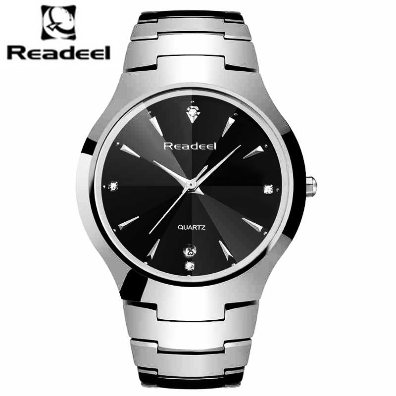 Readeel Brand Luxury Men Watches Men Quartz Men watches top waterproof quartz  clock Male stainless steel watch reloj hombre