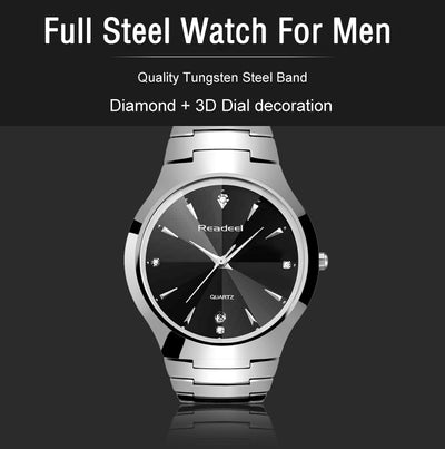 Readeel Brand Luxury Men Watches Men Quartz Men watches top waterproof quartz  clock Male stainless steel watch reloj hombre