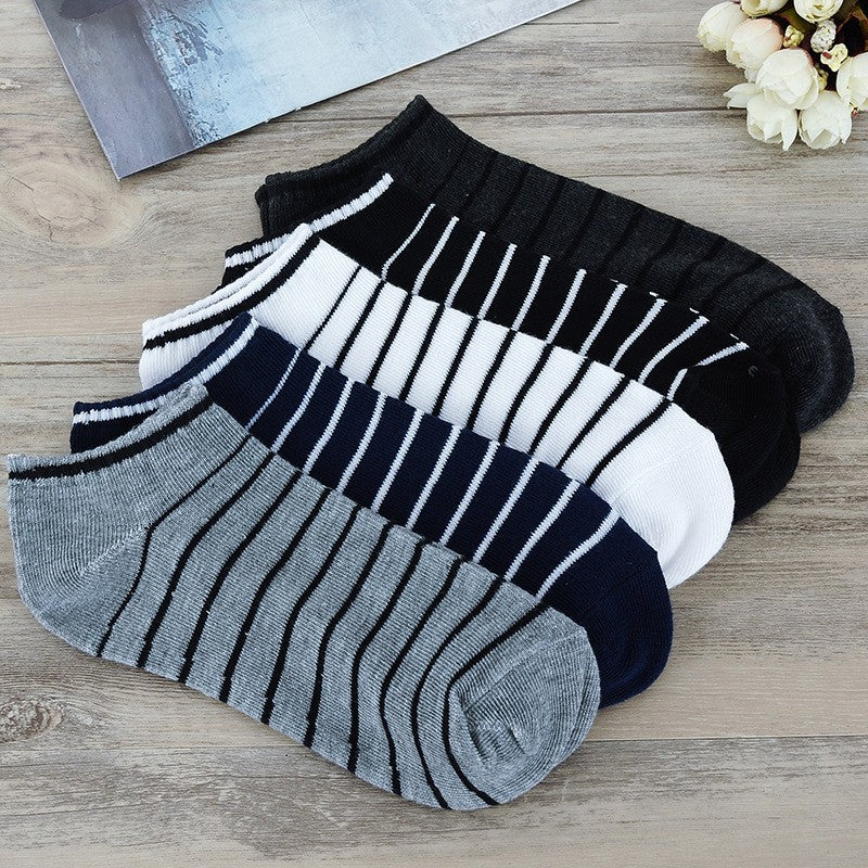 Stripe Men Summer Sock 5 Pairs /lot Package Male Light Socks Cotton