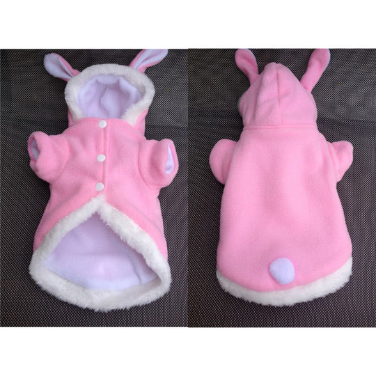 Warm Comfortable Thickened Cat Costumes Rabbit suit clothes windproof Pet Product Cute Bunny suit  For Cat Winter