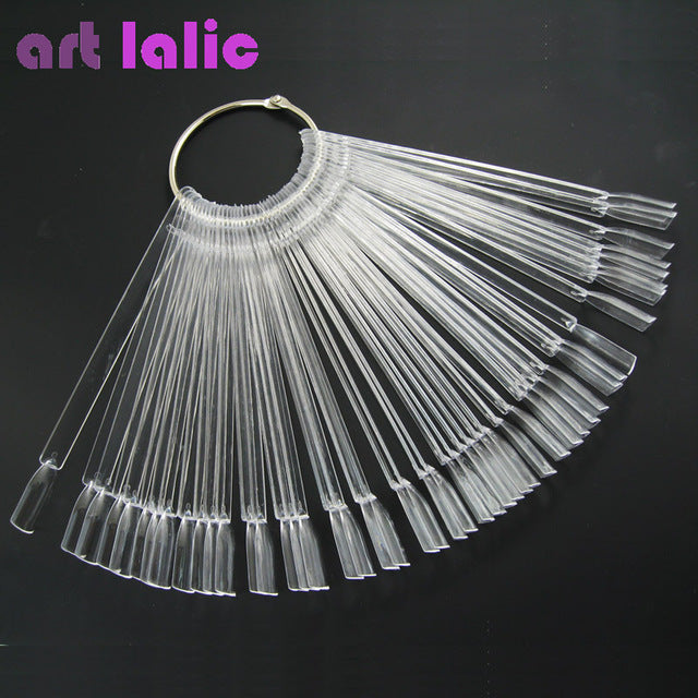 False Display Nail Art Fan Wheel Polish Practice board Tip Sticks Nail Art 50pcs Nail Polish / Nail Decoration Display