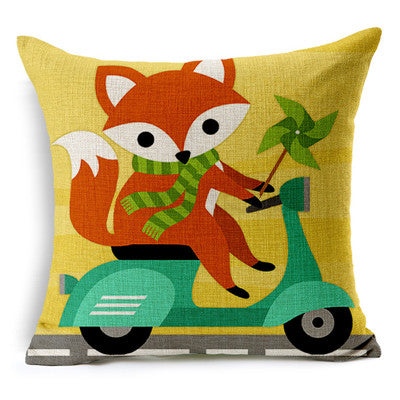 Fashion Cushion Cases Home Decoration Throw Pillow Cover Cars European Red Foxes For Throw Pillow